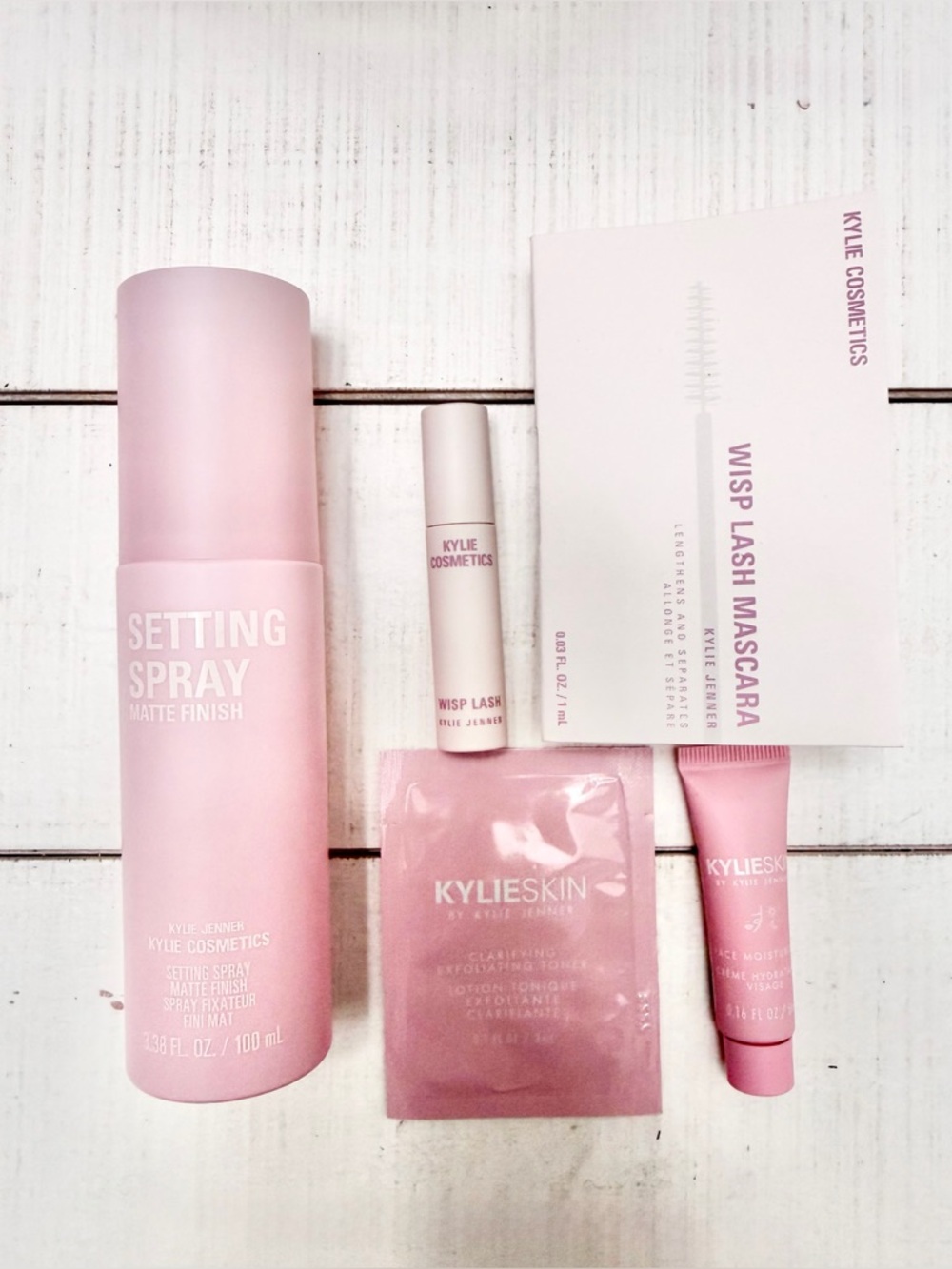 Kylie Cosmetics Setting Spray Matte Finish + Mascara, Toner, Moisturizer